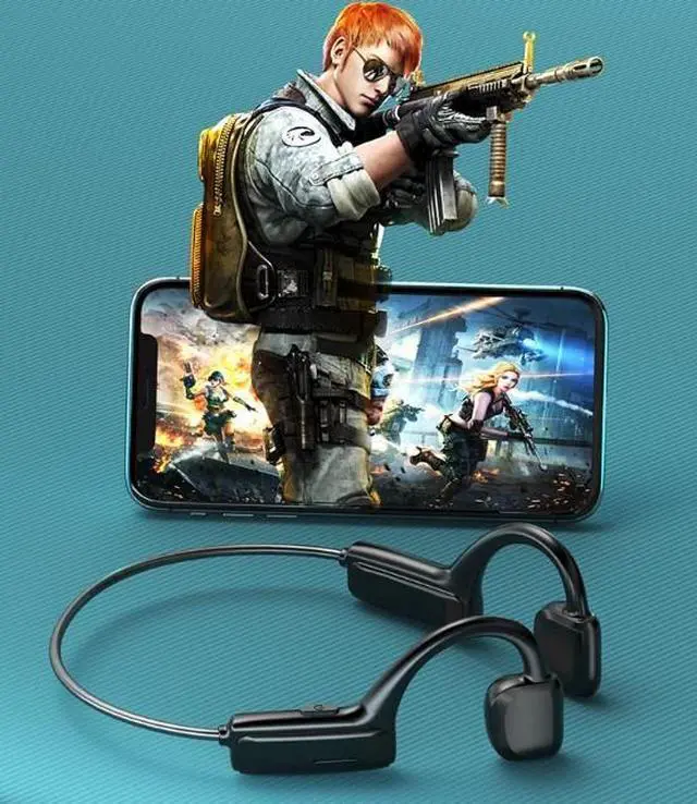 Alt view image 6 of 7 - Bone Conduction Headphones Bluetooth 5.1 Wireless Earbuds Outdoor Sport Headset