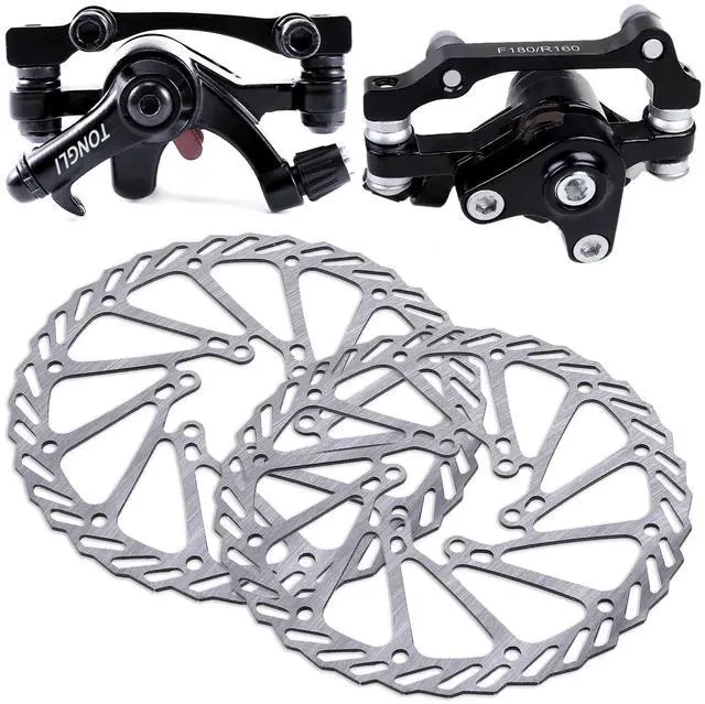 Alt view image 5 of 7 - 160 mm Bike Disc Brake Front & Rear Disc Rotor Brake Kit for Mountain Bicycle