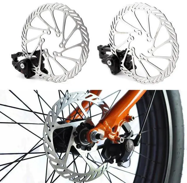 Alt view image 7 of 7 - 160 mm Bike Disc Brake Front & Rear Disc Rotor Brake Kit for Mountain Bicycle