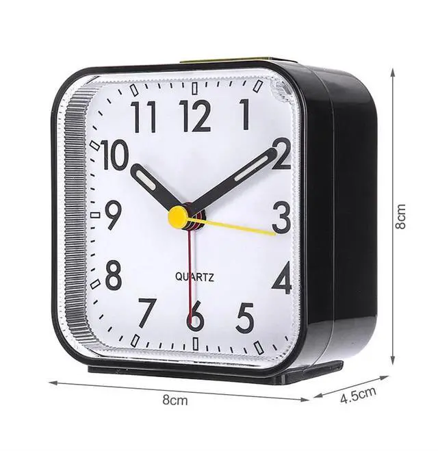 Alt view image 7 of 7 - LED Desk Alarm Clock Nightlight Snooze Quiet Non Ticking Battery Powered Bedroom