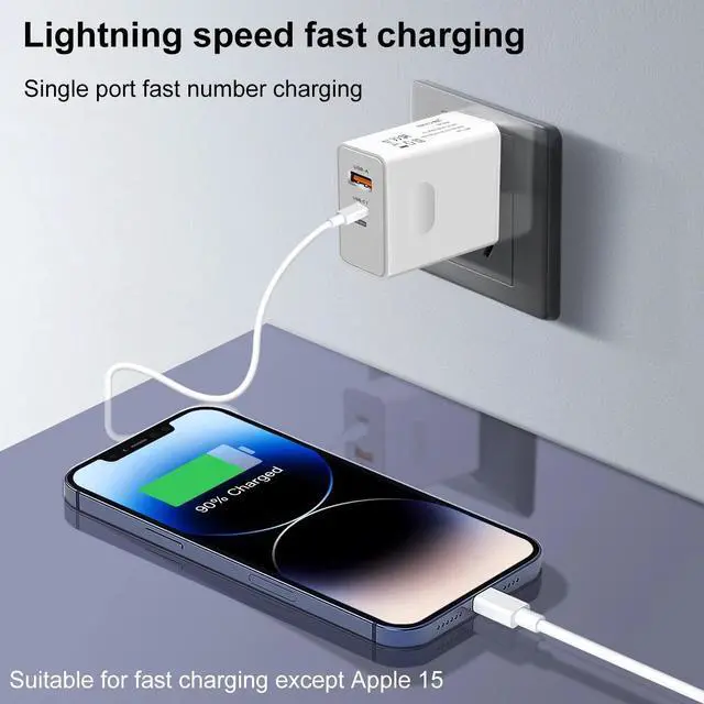 Alt view image 5 of 7 - 120W GaN Fast Charger PD USB-C Wall Charger Adapter For iPhone Samsung Universal