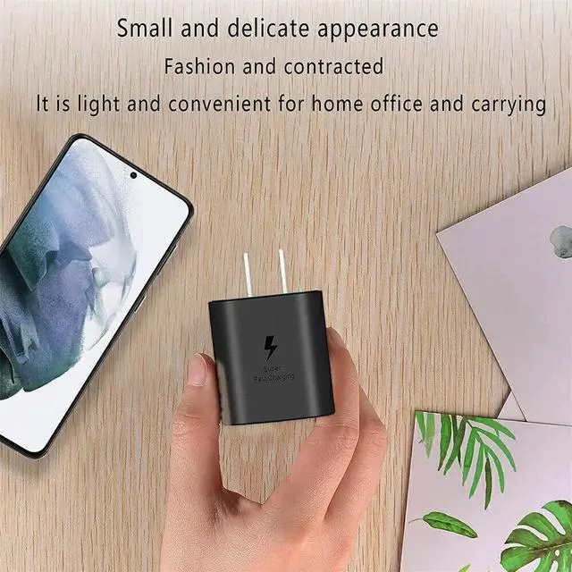 Alt view image 6 of 7 - 45 Watts USB-C Super Fast Charging Wall Charger & USB-C Type C Cable For Samusng