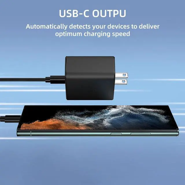 Alt view image 7 of 7 - 45 Watts USB-C Super Fast Charging Wall Charger & USB-C Type C Cable For Samusng