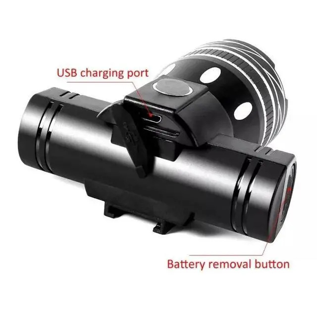 Alt view image 5 of 6 - 40000LM Rechargeable LED MTB Bicycle Light Racing Bike Front Headlight