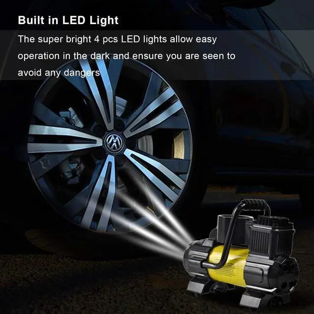 Alt view image 4 of 6 - Heavy Duty 12V Portable 150PSI Car Tyre Auto Tire Inflator Pump Air Compressor