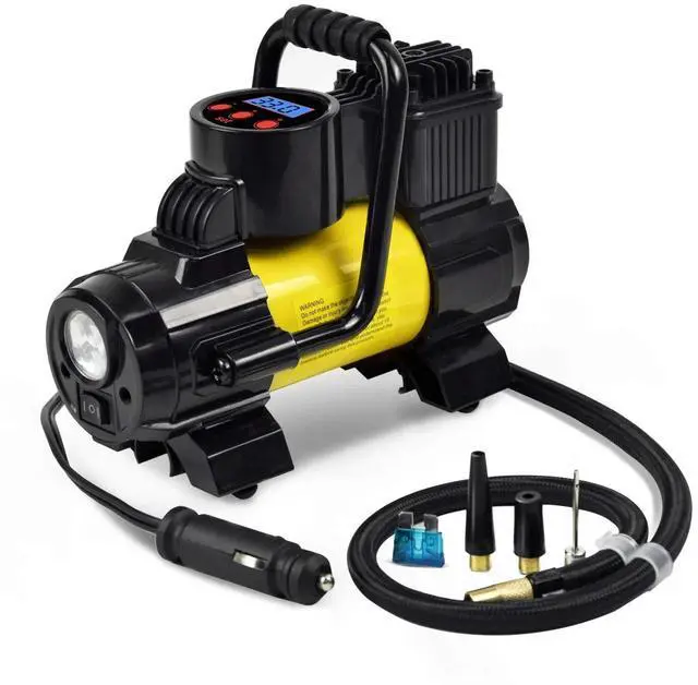 Alt view image 5 of 6 - Heavy Duty 12V Portable 150PSI Car Tyre Auto Tire Inflator Pump Air Compressor