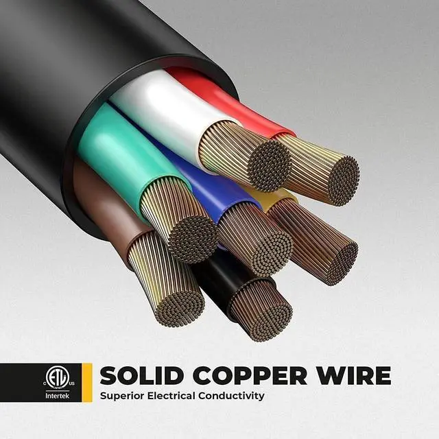 Alt view image 3 of 7 - 7 Way Trailer Plug Weatherproof Trailer Wiring Harness, Heavy Duty Weatherproof