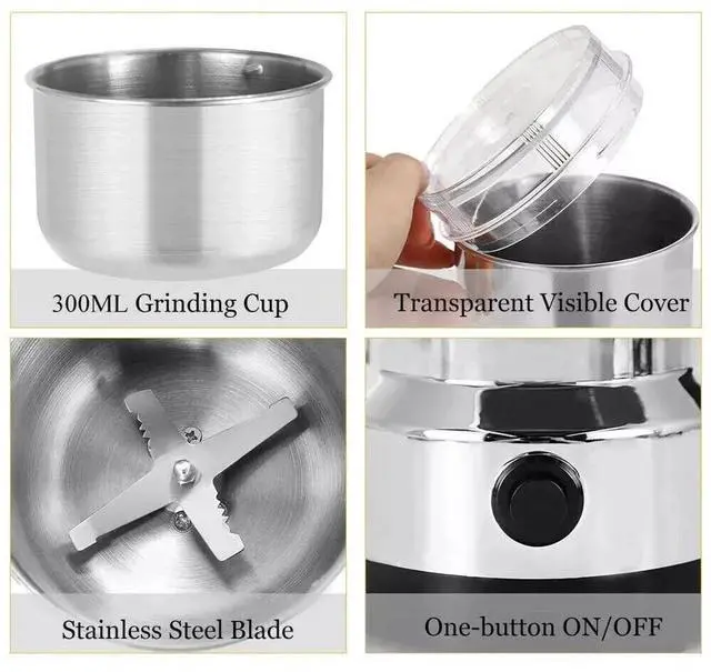 Alt view image 3 of 6 - MINI Electric Coffee Bean Grinder Nut Seed Herb Grind Spice Crusher Mill Blender