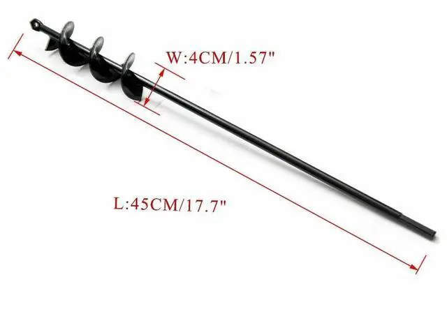 Alt view image 3 of 7 - 18'' Planting Auger Spiral Hole Drill Bit High Hardness For Garden Earth Bulb