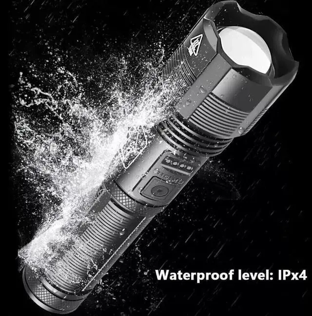 Alt view image 4 of 7 - Rechargeable 990000LM LED Flashlight Tactical Police Super Bright Torch Zoomable