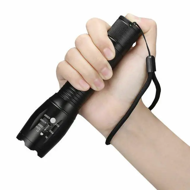 Alt view image 3 of 5 - 5 x Tactical 18650 Flashlight High Powered 5Modes Zoomable Aluminum