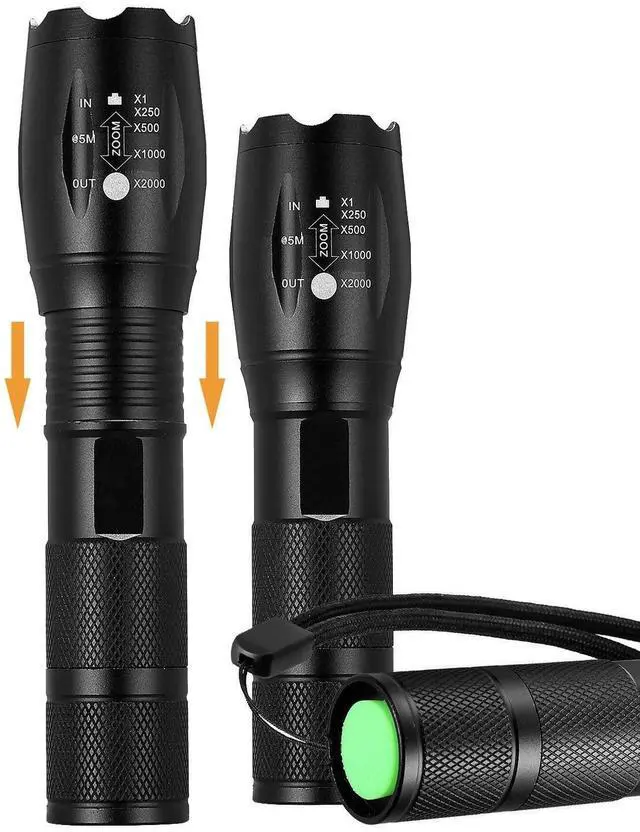 Alt view image 2 of 5 - 5 x Tactical 18650 Flashlight High Powered 5Modes Zoomable Aluminum