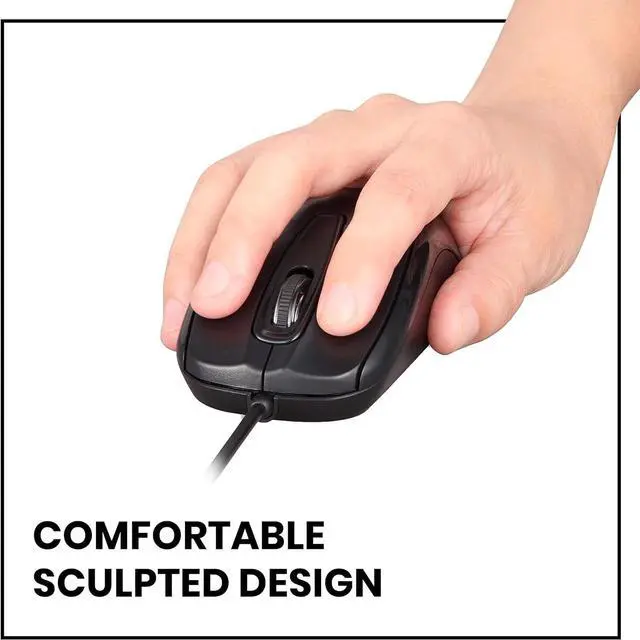 Alt view image 7 of 7 - USB 2.0 Optical Wired Scroll Wheel Mouse PC Laptop Notebook Desktop Black Mice