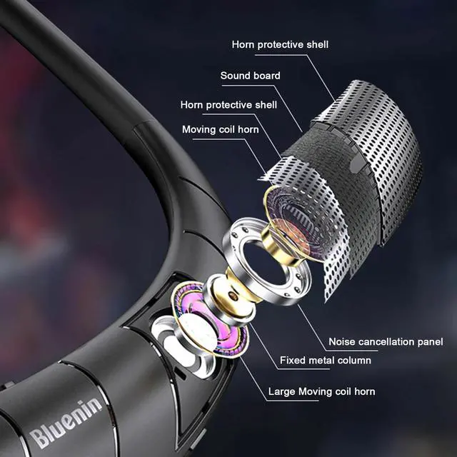 Alt view image 3 of 7 - Bluetooth 5.0 Neckband Headset Wireless Earbuds Earphone Speaker Headphone w/Mic