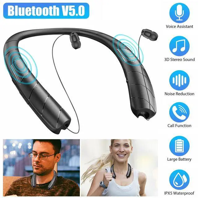 Main image of Bluetooth 5.0 Neckband Headset Wireless Earbuds Earphone Speaker Headphone w/Mic