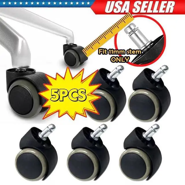 Main image of Set of 5 2" Universal Office Chair Caster Wheels Swivel Heavy Duty Replacement