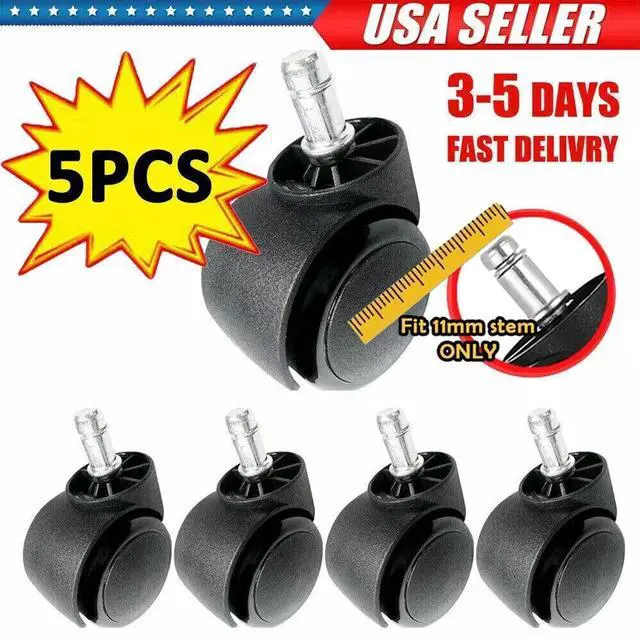 Main image of 2 inch Heavy Duty Office Chairs Wheels Replacement Soft Smooth Silent Set of 5