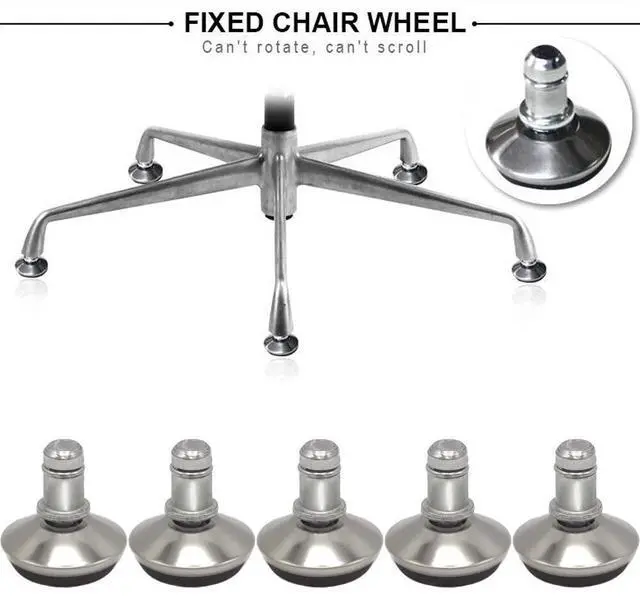 Alt view image 4 of 6 - 10PCS Office Chair Low ProfileFixed Stationary Foot Replace Swivel Caster Wheels