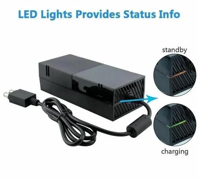 Alt view image 2 of 7 - For Microsoft XBOX ONE Console AC Adapter Brick Charger Power Supply Cord Cable