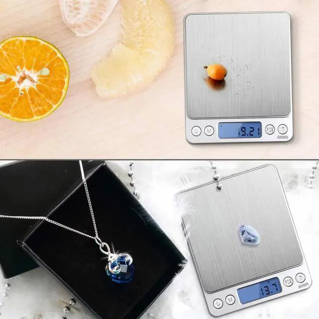 Alt view image 3 of 7 - Digital Scale 3000g x 0.1g Jewelry Gold Silver Coin Gram Pocket Size Herb Grain