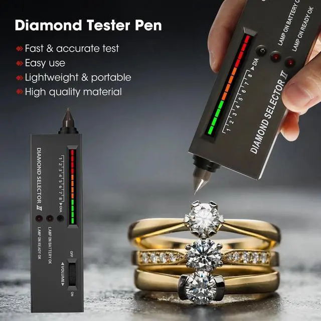 Alt view image 3 of 6 - Portable Diamond Tester Selector Illuminated Jewelry Gemstone Testing Tool Kit