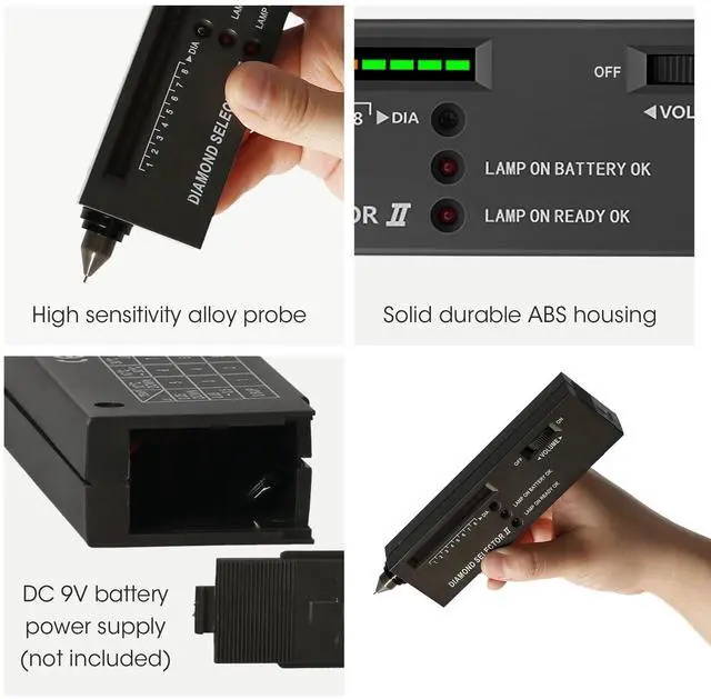 Alt view image 6 of 6 - Portable Diamond Tester Selector Illuminated Jewelry Gemstone Testing Tool Kit