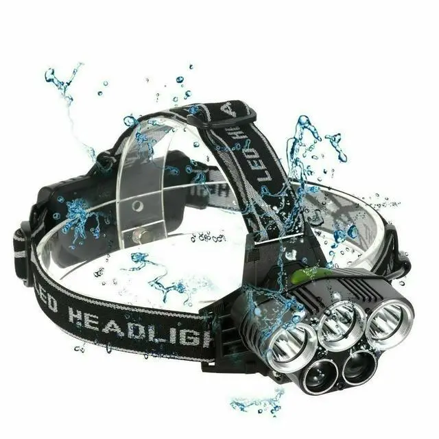 Alt view image 6 of 7 - Super Bright 5 LED Zoom Headlamp USB Rechargeable Headlight Head Torch