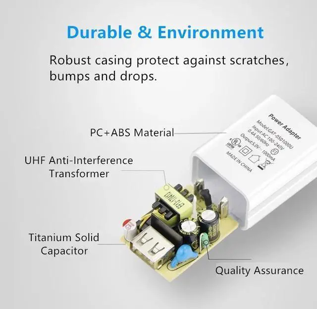 Alt view image 4 of 7 - 2 Pack Universal 5V 1A US Plug USB AC Wall Charger Power Adapter For Smart Phone