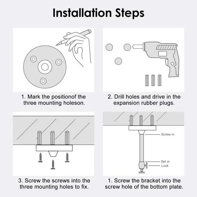 Alt view image 7 of 7 - Universal 7" LCD DLP Mini Projector Ceiling Wall Mount Bracket Aluminium Holder Black