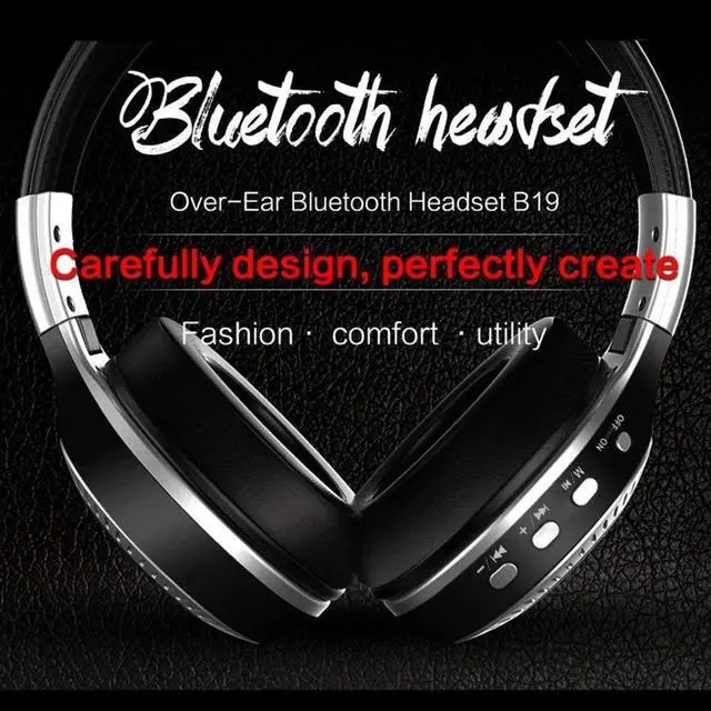 Alt view image 5 of 7 - Universal Bluetooth Headset Wireless Hi-Fi Stereo Foldable Headphones Earphones