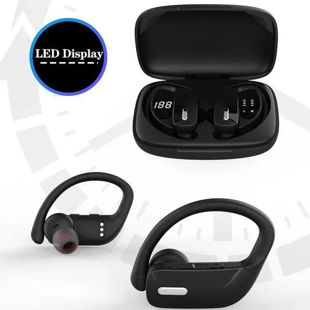 Alt view image 2 of 7 - Ear Hook Bluetooth Headset 5.0 TWS Wireless Earphones Earbuds Headphones Stereo