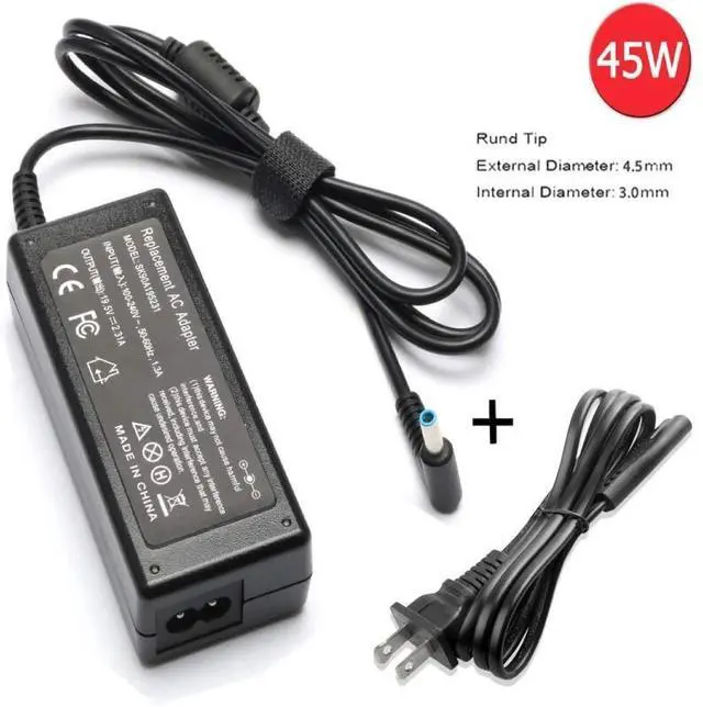 Main image of 45W Blue Tip AC Adapter for HP Charger TPN-C125 HSTNN-LA40 HSTNN-DA40 854054-002