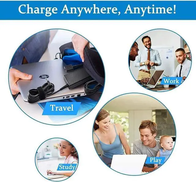 Alt view image 6 of 7 - AC/DC Adapter For HP IS 13252 IEC 60950-1 R-41012327 w/Cord Laptop Power Charger