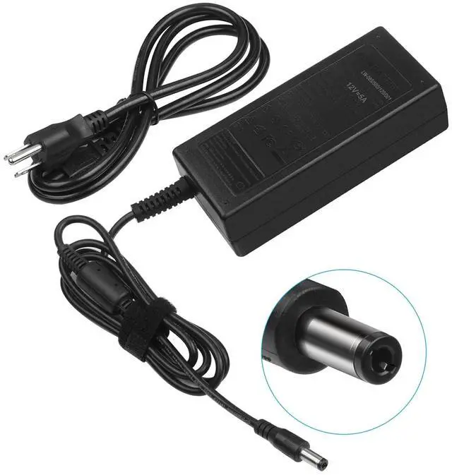 Alt view image 2 of 7 - 12V 5A 5.5mmx2.5mm AC-DC Power Supply Cord Adapter Charger PSU Mains LED Strip