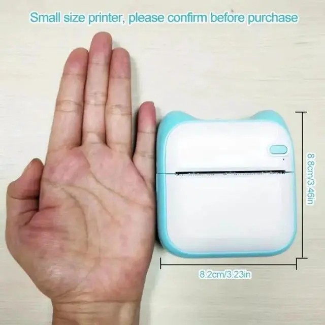 Alt view image 5 of 7 - Mini Pocket Portable Bluetooth USB Thermal Printer Paper Label Printing pink