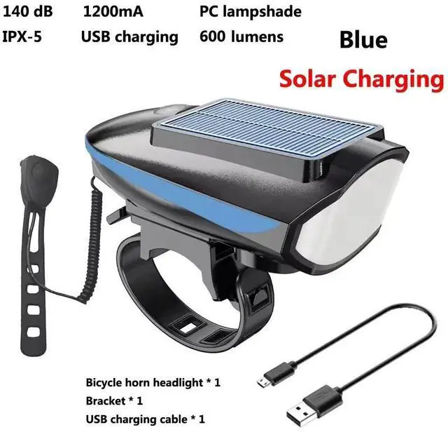 Alt view image 7 of 7 - Solar Power Bike Headlight Night Riding Bicycle for Road & Mountain Riding