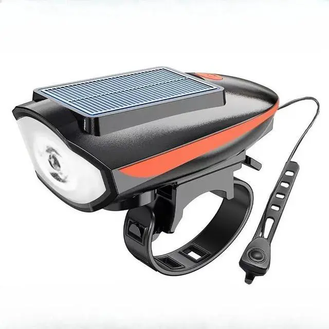 Main image of Solar Power Bike Headlight Night Riding Bicycle for Road & Mountain Riding Light Red