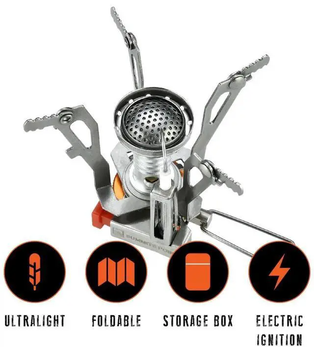 Alt view image 3 of 6 - Ultralight Portable Backpacking Gas Butane Propane Outdoor Camp Gas Stove Burner