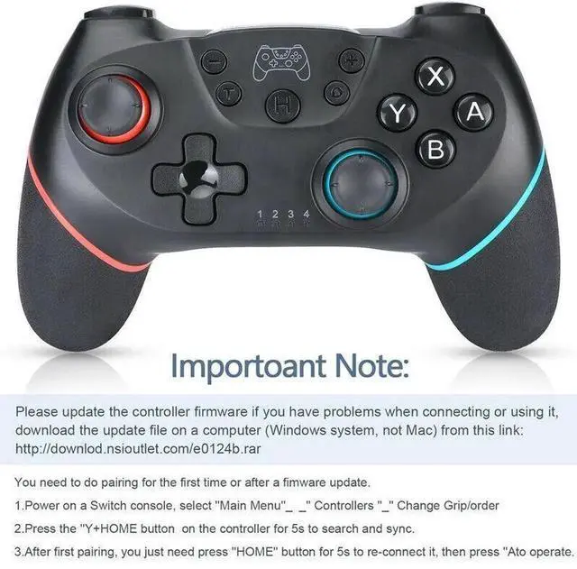 Alt view image 4 of 6 - Wireless Pro Controller Gamepad For Nintendo Switch Joypad Joystick Remote USA