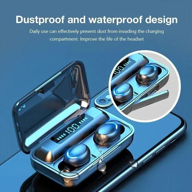 Alt view image 3 of 6 - TWS Bluetooth Earbuds Waterproof Bluetooth 5.3 Headset Noise Cancelling Wireless