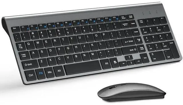 Main image of Ultra Slim Wireless Keyboard and Mouse Combo, Silent Compact Keyboard Mouse Set