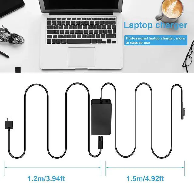Alt view image 2 of 7 - For Microsoft Surface Pro 3 4 5 Tablet Power Supply 1625 1631 AC Adapter Charger