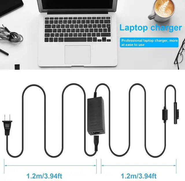 Alt view image 6 of 7 - For Microsoft Surface Pro 3 4 5 Tablet Power Supply 1625 1631 AC Adapter Charger