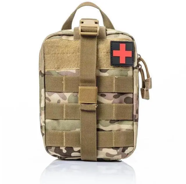 Main image of Tactical First Aid Kit Survival Outdoor Tactical EMT Medical Pouch Carry Bag mud color