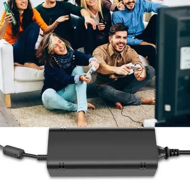 Alt view image 6 of 7 - For Microsoft Xbox 360 Slim Power Supply Adapter Brick Charger Power Cord Cable