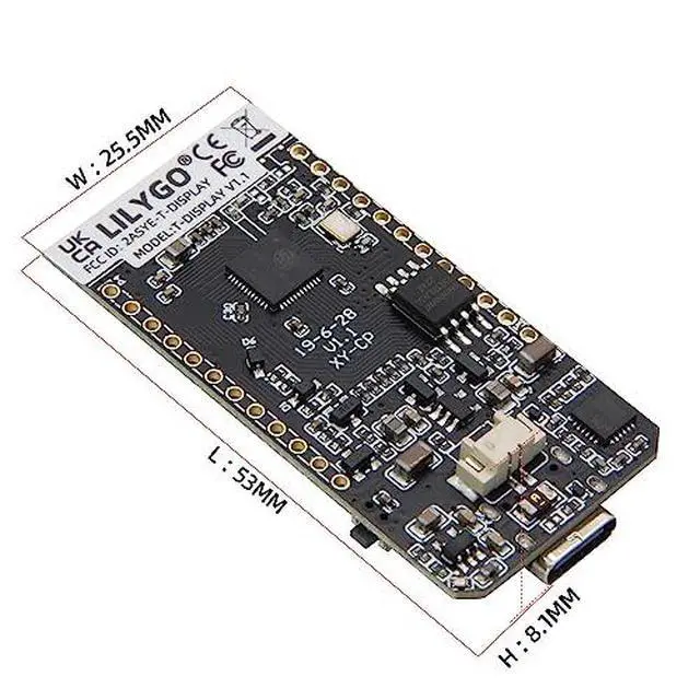 Alt view image 4 of 6 - ESP32 T-Display Module Development Board TTGO LCD Wi-Fi BLE CH9102F Chip (Pack of 2)