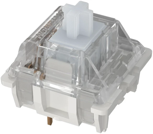 Main image of GATERON KS-9 White Linear Keyboard Switches(35PCS) | RGB,LED,3 Pin,for MX Mechanical Keyboard