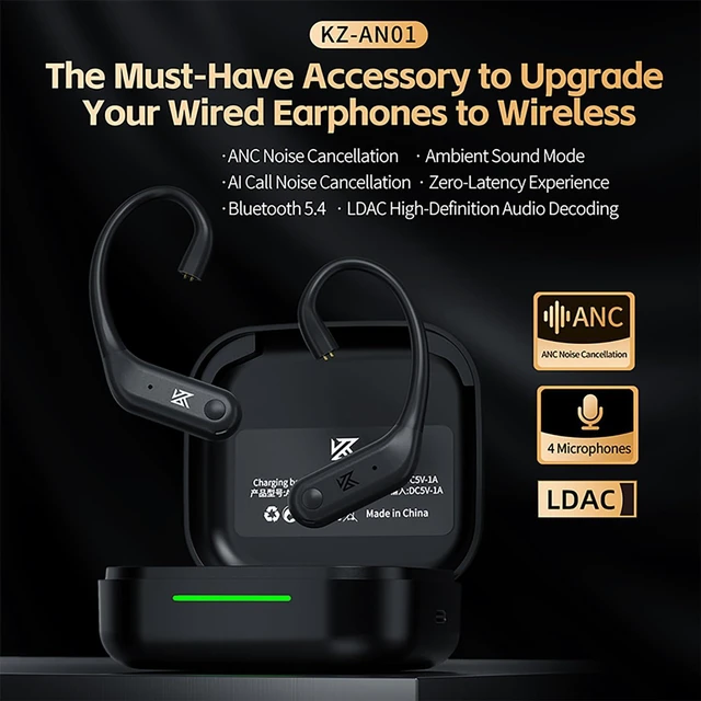 Alt view image 2 of 7 - AN01 Active Noise Cancellation IEM Bluetooth 5.4 Adapter