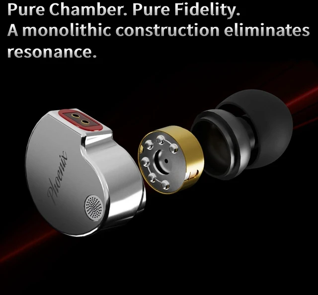 Alt view image 6 of 7 - Phoenix in-Ear Monitor Headphones, Dual-Magnet Dynamic Driver IEM with HiFi Clear Sound & Deep Bass, Full-Metal Professional Gaming Earbuds for Musicians, Singers, and Audiophiles(3.5mm Plug)