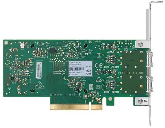 Alt view image 2 of 3 - Mellanox MCX512A-ADAT ConnectX-5 Ex EN network interface card, 25GbE dual-port SFP28, PCIe Gen 3.0/4.0 x8, tall bracket
